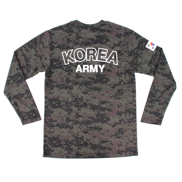 쿨론 백골 ROKA 로카긴팔티 검정디지털 로카티 군인 군용 군대 티셔츠